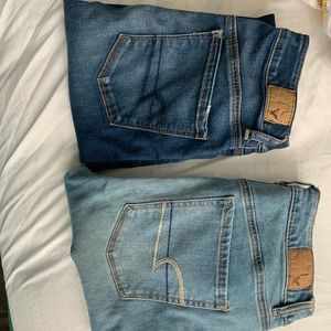 Two Pair AE High Waist Stretch Jeggings